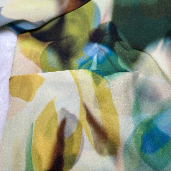 NWT Eloquii Multi Floral Watercolor Print Bow Tie Blouse Size 18 - Picture 7 of 13